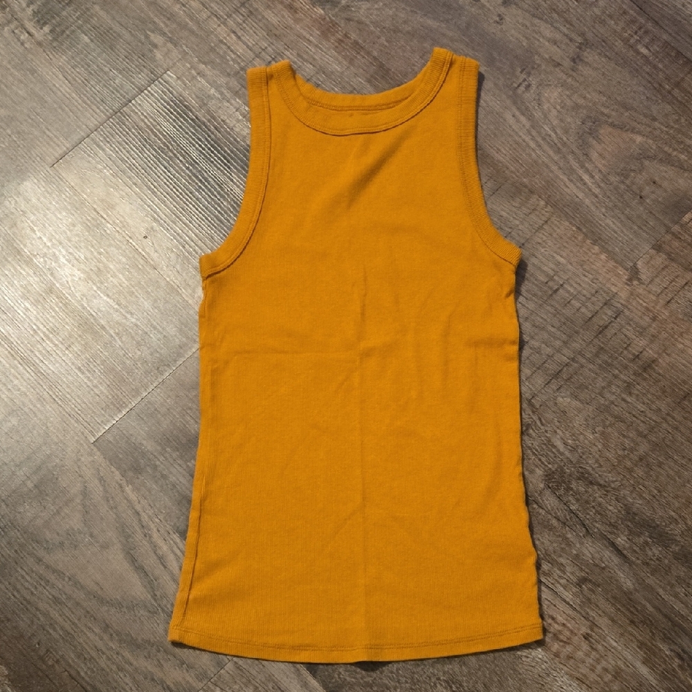 NEW a new day Golden Yellow Ribbed Top
